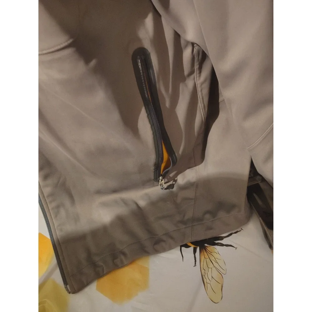 Aigle Actimum Mens Gray Black Hooded Softshell Technical Jacket Size L